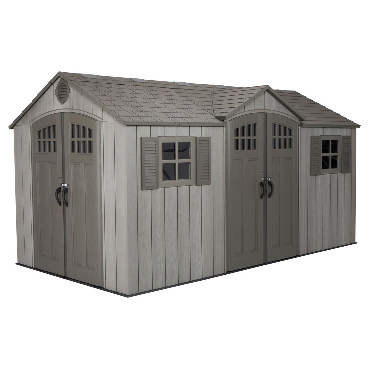 GERÄTEHAUS 457/244/244 cm  - Dunkelgrau, Basics, Kunststoff (457/244/244cm) - Ambia Garden