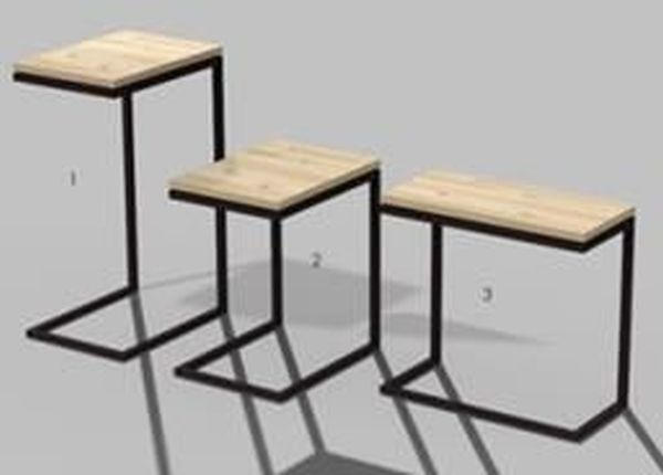 POMOĆNI STOLIĆ boje bukve  drvo   - crna/boje bukve, Natur, drvo/metal (30/60/45cm) - Xora