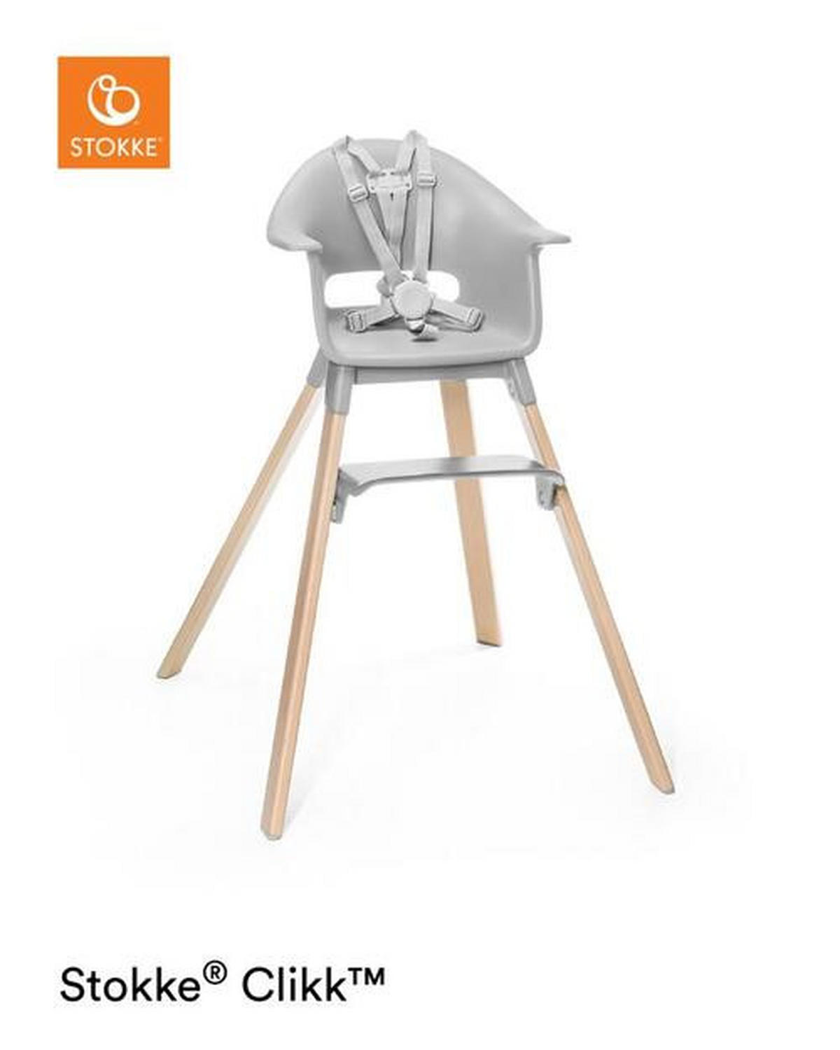 HOCHSTUHL Clikk Buchefarben, Hellgrau  - Buchefarben/Hellgrau, Basics, Holz/Kunststoff (56/69/59cm) - Stokke