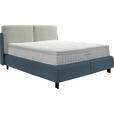 BOXSPRINGBETT 180/200 cm  in Blau, Hellgrau  - Blau/Hellgrau, Design, Textil/Metall (180/200cm) - Johann Jakob
