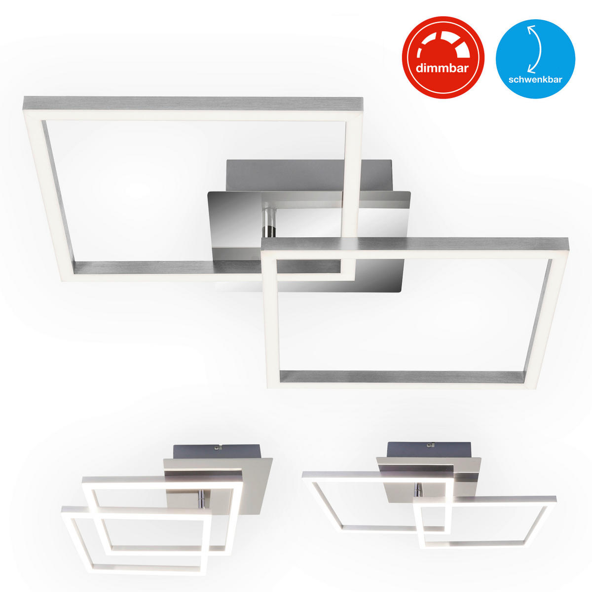 STROPNÍ LED SVÍTIDLO, 62/36,8/7,3 cm - Design (62/36,8/7,3cm)