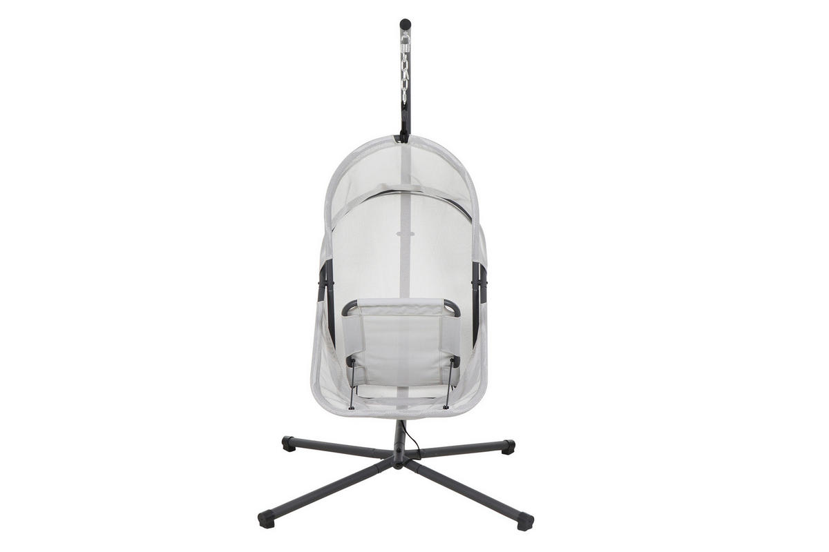 HÄNGESESSEL 123/195/106 cm  - Anthrazit/Grau, KONVENTIONELL, Kunststoff/Textil (123/195/106cm) - Siena Garden