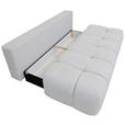 BOXSPRINGSOFA in Chenille Ecru  - Ecru/Schwarz, MODERN, Kunststoff/Textil (210/72/105cm) - Cantus