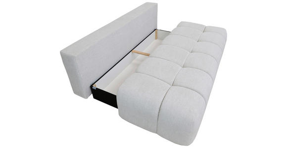 BOXSPRINGSOFA in Chenille Ecru  - Ecru/Schwarz, MODERN, Kunststoff/Textil (210/72/105cm) - Cantus