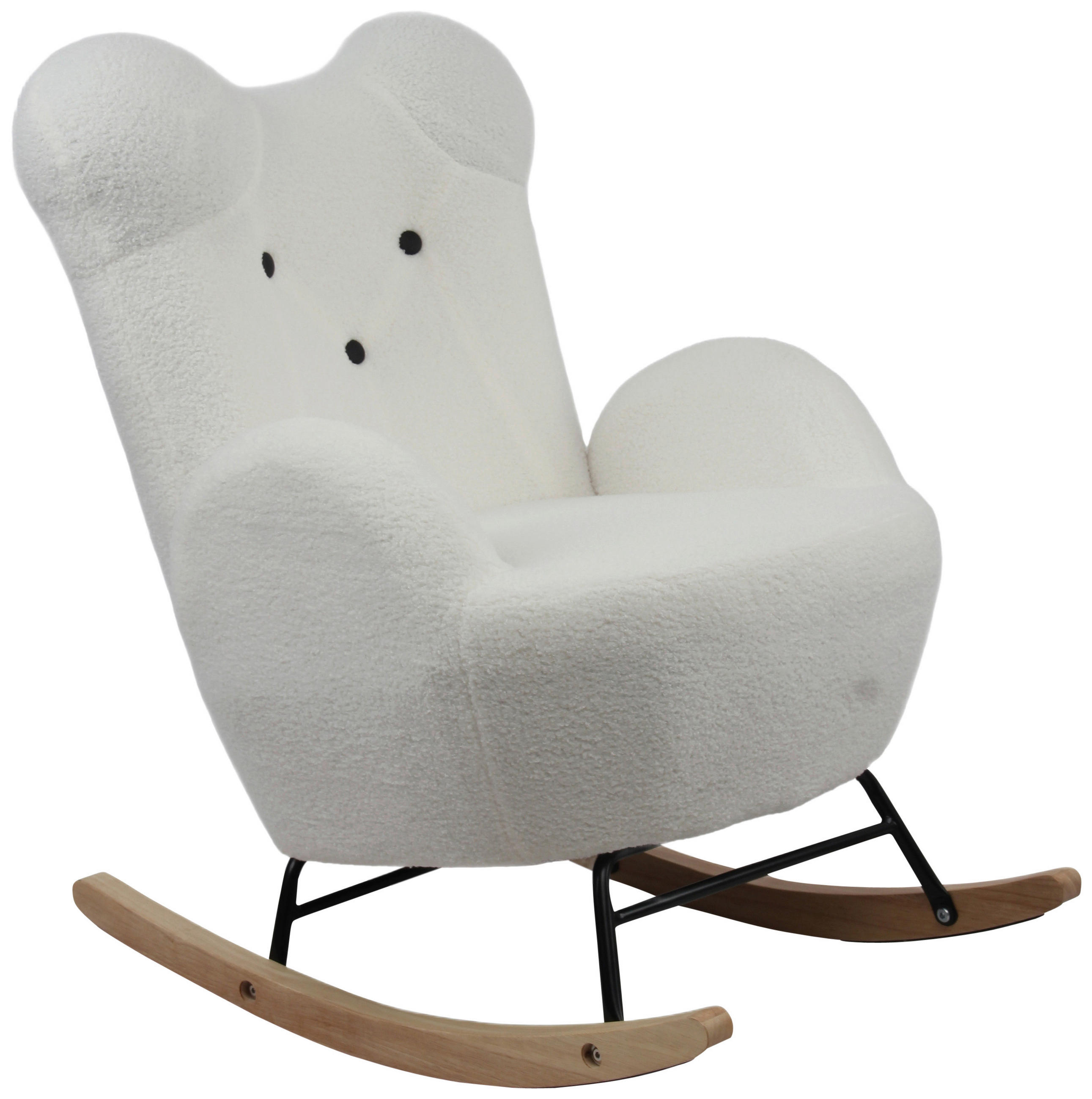 KINDER-SCHAUKELSTUHL - Weiß, Basics, Holz/Textil (59/70/62cm) - Livetastic