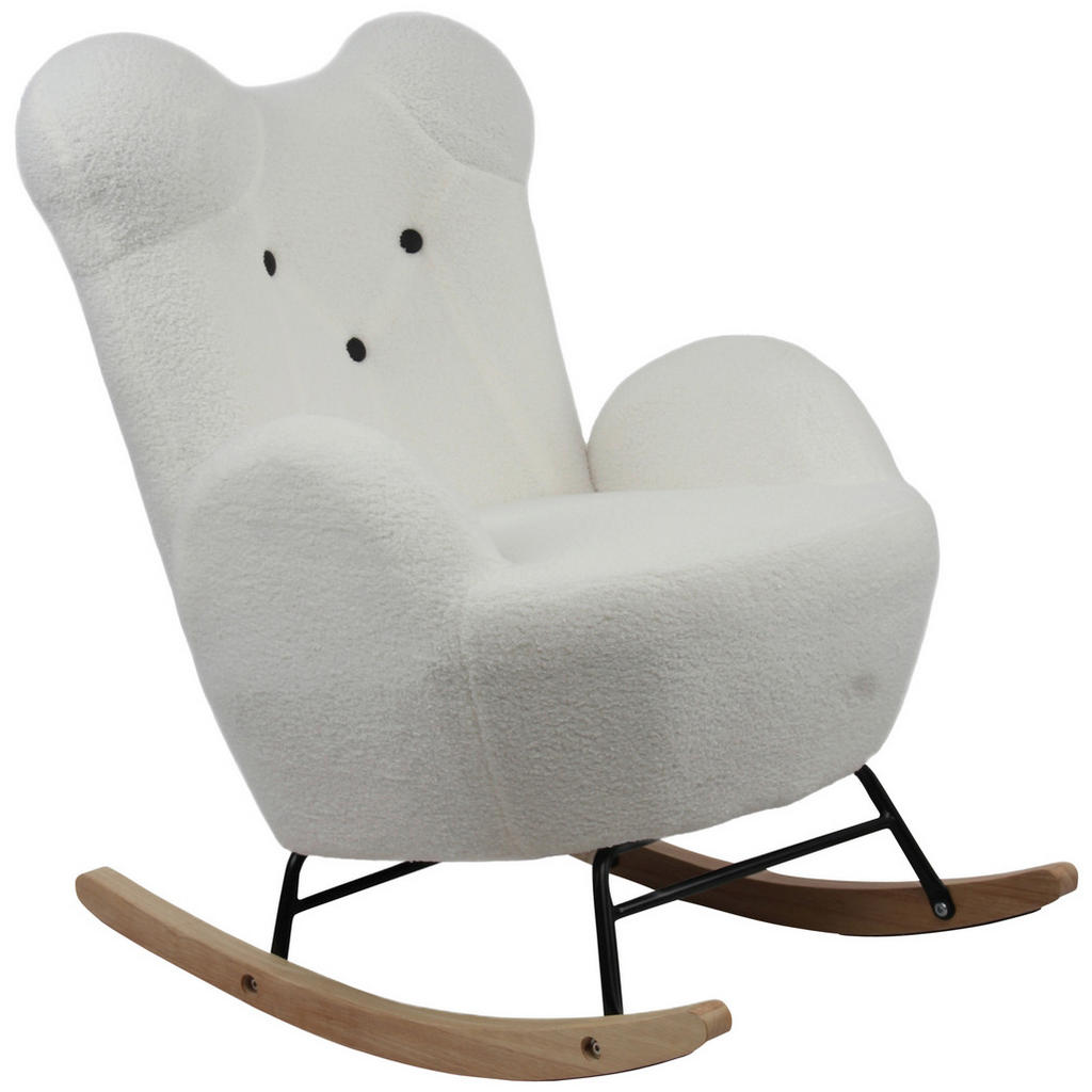 Kinder-Schaukelstuhl Teddy Weiß B: 59 cm