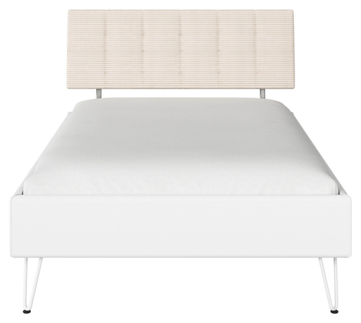 BETT 120/200 cm  in Weiß  - Weiß, Design, Textil/Metall (120/200cm) - Carryhome