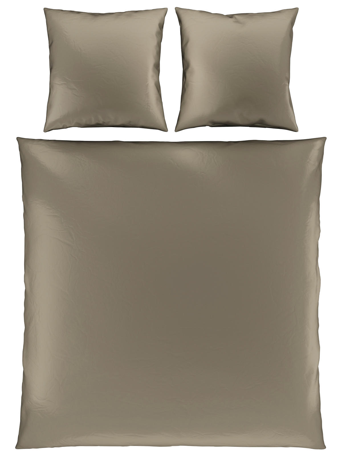 BETTWÄSCHE NIGIRI Satin 200/200 cm  - Hellgrau, Basics, Textil (200/200cm) - Bio:Vio