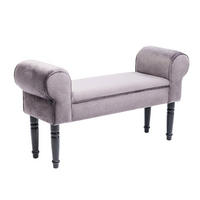 HOCKERBANK in Textil Grau  - Schwarz/Grau, LIFESTYLE, Holz/Textil (100/54/30cm) - Kare-Design