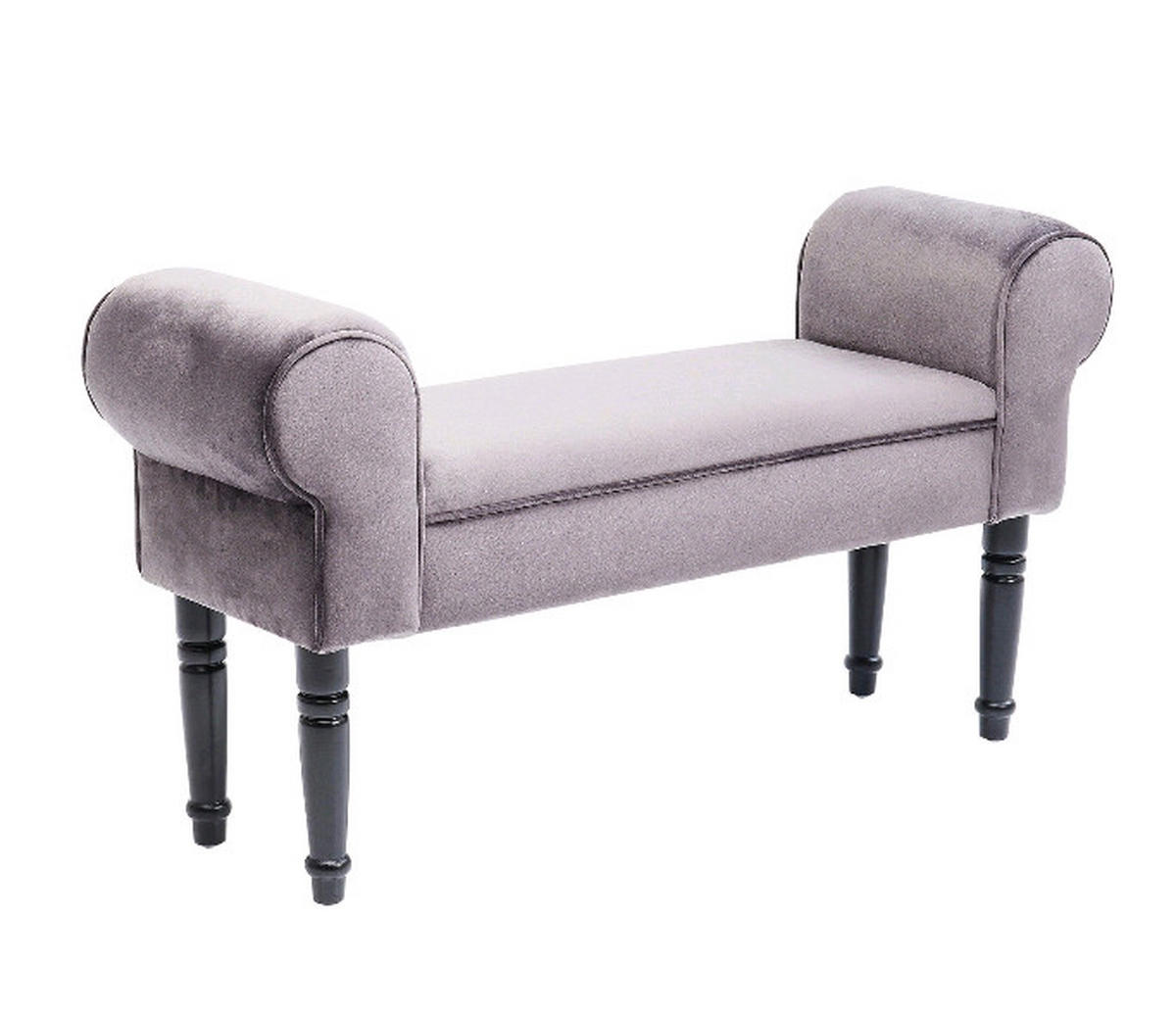 HOCKERBANK in Textil Grau  - Schwarz/Grau, LIFESTYLE, Holz/Textil (100/54/30cm) - Kare-Design