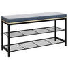 SKOHYLLA 90/48/30 cm  - honungsek/svart, Design, metall/trämaterial (90/48/30cm) - MID.YOU