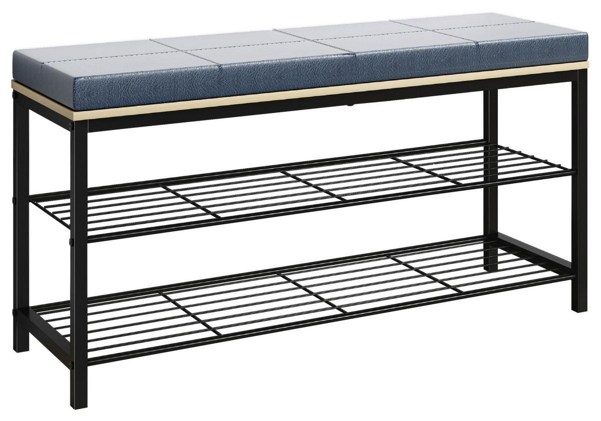 SKOHYLLA 90/48/30 cm  - honungsek/svart, Design, metall/trämaterial (90/48/30cm) - MID.YOU