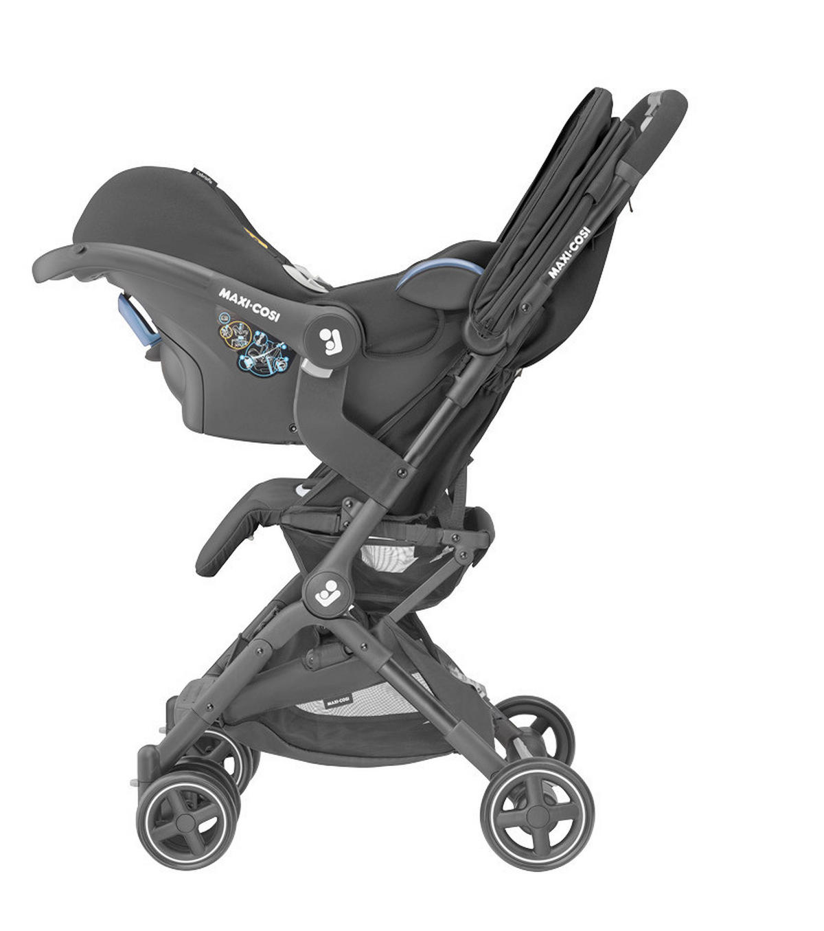KIŠOBRAN KOLICA  Lara 2  - grafitno siva, Osnovno, metal/plastika (50/104/70cm) - Maxi-Cosi