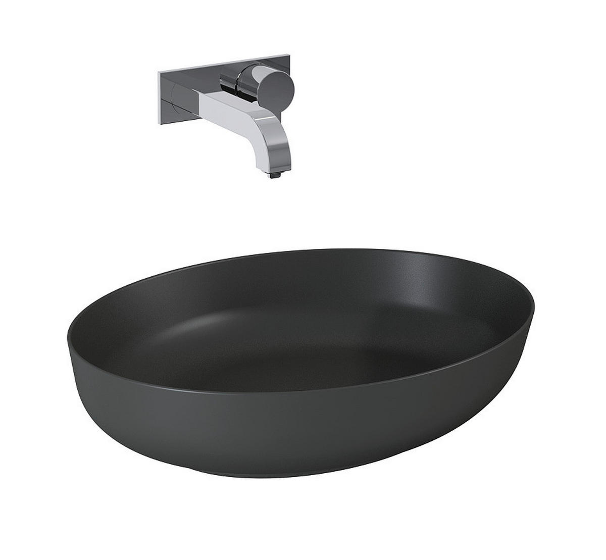 Chiuveta Baie 52/13/39,5 cm  - antracit, Basics, ceramică (52/13/39,5cm)