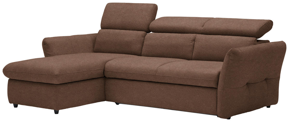 SEDEŽNA GARNITURA, mikrovlakna rjava  - črna/rjava, Design, umetna masa/tekstil (172/240cm) - Stylife