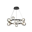 LED-HÄNGELEUCHTE Regulus 79,5/150 cm   - Schwarzbraun, Design, Glas/Metall (79,5/150cm) - Dieter Knoll