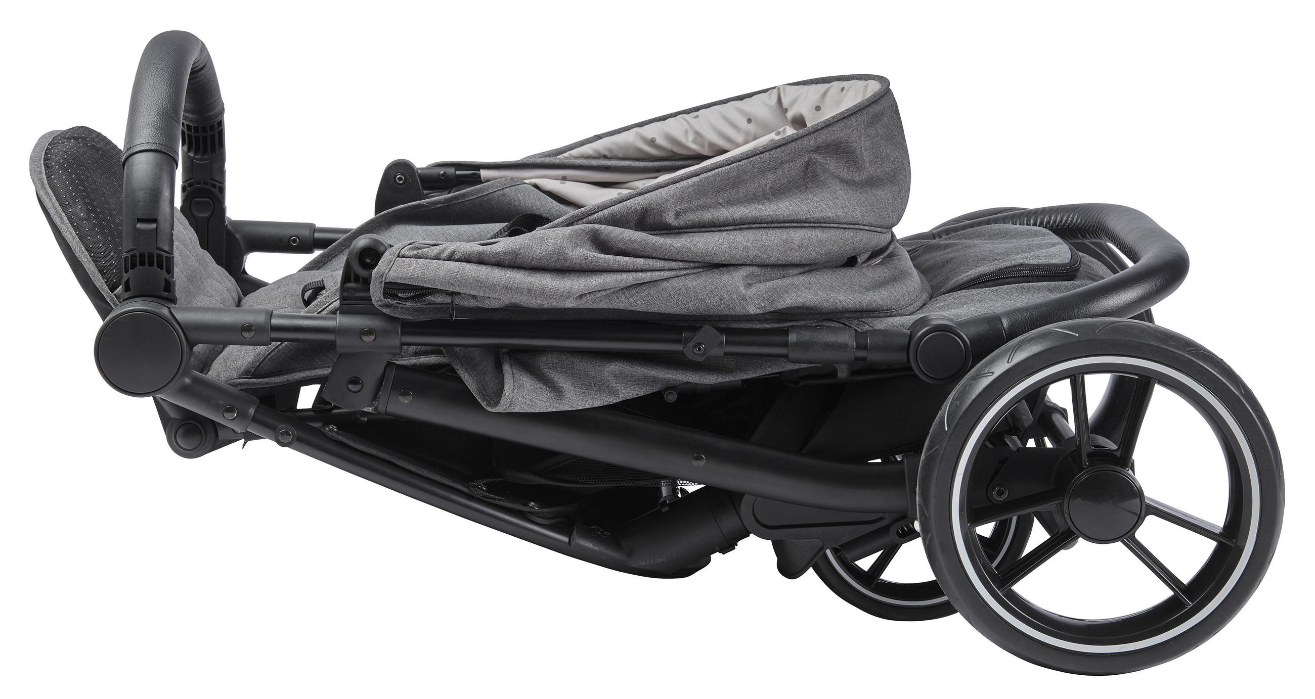 BUGGY Spirit XL  - Schwarz/Grau, Basics, Textil/Metall (74/33/105cm) - Jimmylee
