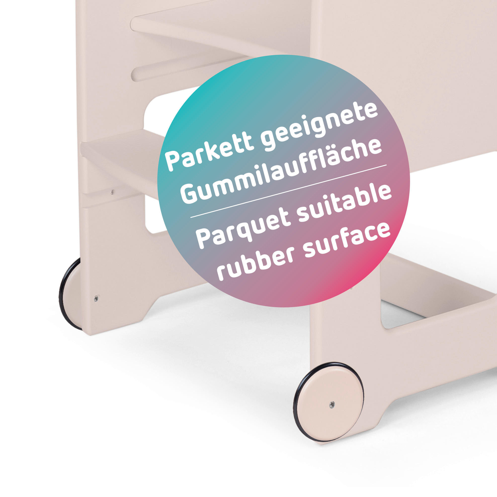 LERNTURM-ROLLEN  - Beige, Basics, Holz (9,2/9,2/1,8cm) - Tobi