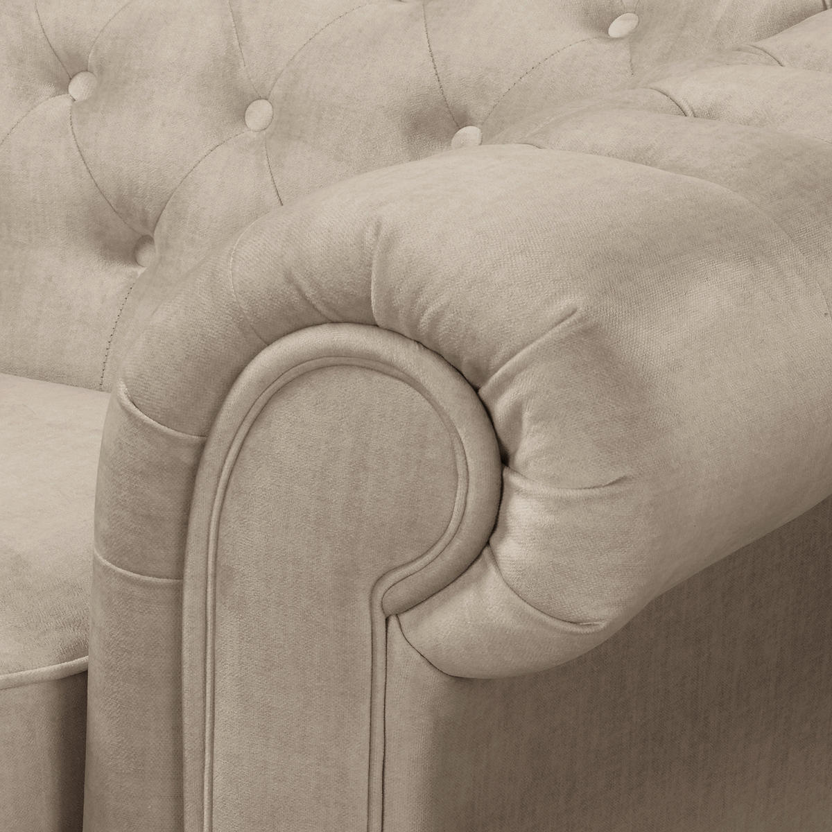 ECKSOFA Laura Taupe Mikrofaser  - Taupe/Creme, Design, Holz/Textil (182/284cm) - P & B