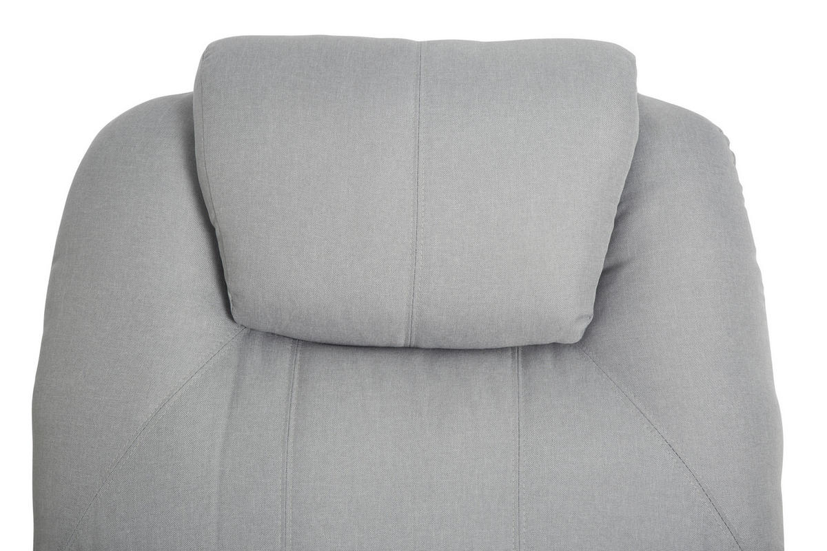 MASSAGESESSEL Mikrofaser Grau    - Schwarz/Grau, MODERN, Textil/Metall (86/110/96cm) - P & B