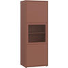 VITRINE  in Terracotta  - Sandfarben/Terracotta, MODERN, Glas/Holz (64,8/179,1/44cm) - Carryhome