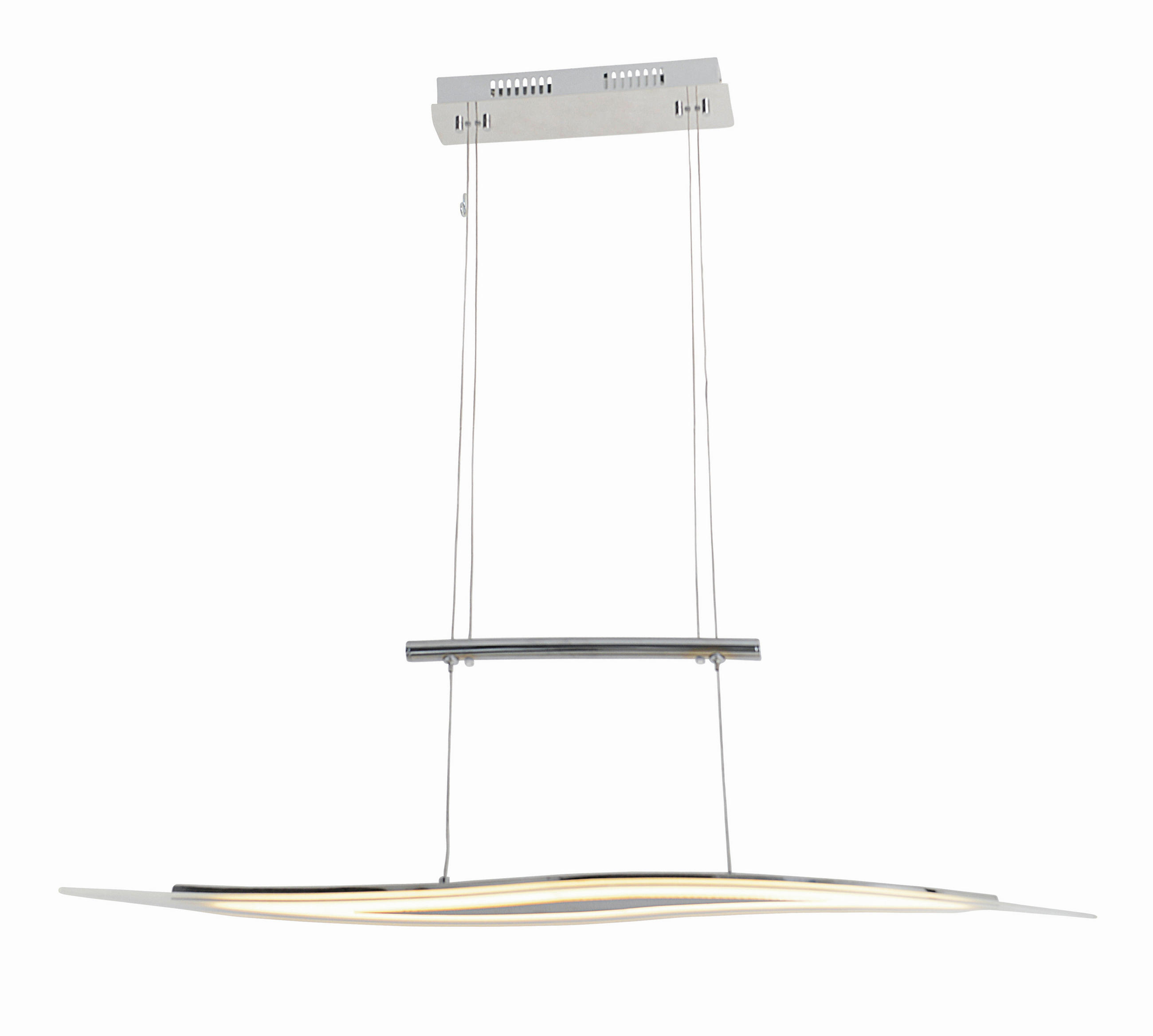 LED-HÄNGELEUCHTE 80 cm  - Chromfarben, Design, Glas/Metall (80cm) - Näve