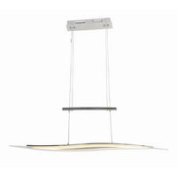 LED-HÄNGELEUCHTE 80 cm  - Chromfarben, Design, Glas/Metall (80cm) - Näve