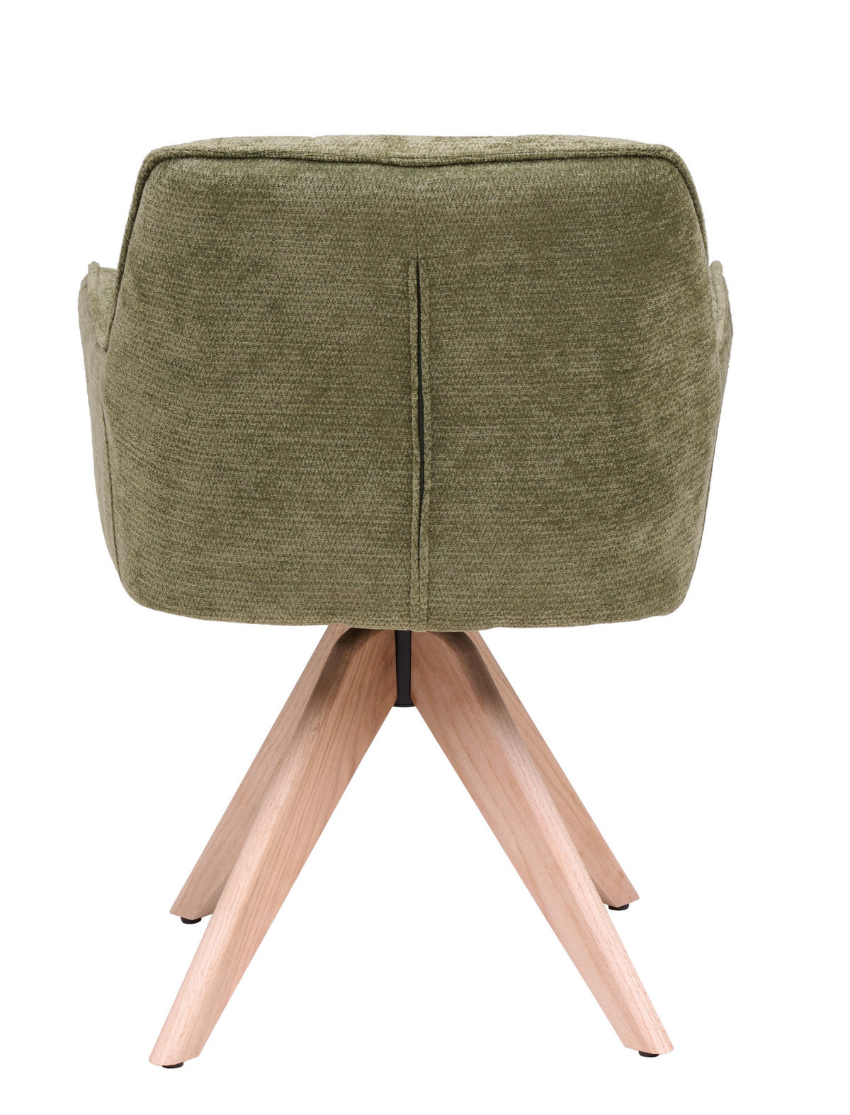 ARMLEHNSTUHL  Sitzfläche 360° drehbar Chenille  - Eichefarben/Grün, Basics, Holz/Textil (64/85/62cm) - Livetastic