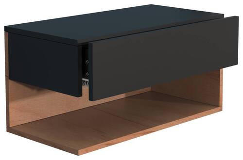 NACHTSCHRANK 60/30/32 cm - Eichefarben/Schwarz, MODERN, Holzwerkstoff (60/30/32cm) - MID.YOU