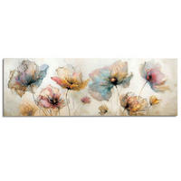 BILD Blumen  - Beige, Basics, Holz (156/52/2cm) - Reinders!