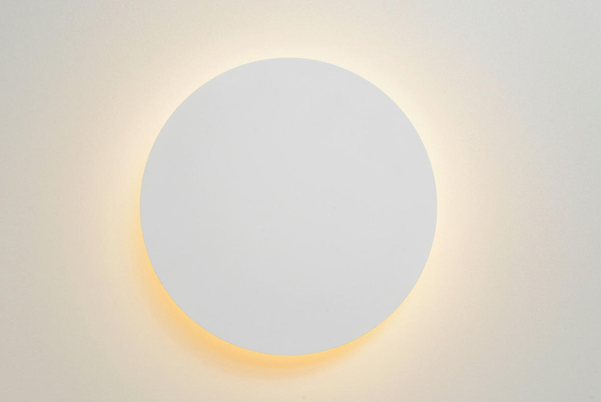 LED-WANDLEUCHTE Eklyps 25/3.5 cm   - Weiß, Design, Metall (25/3.5cm) - Lucide