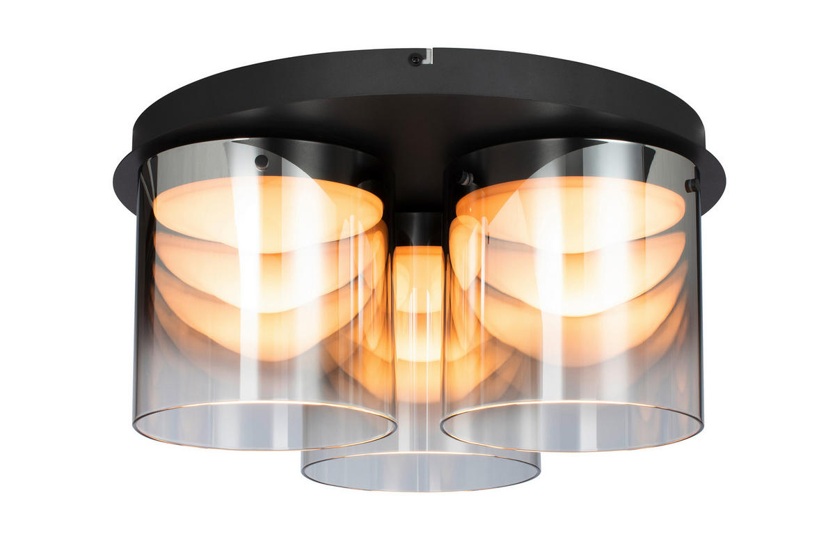 LED-TAKLAMPA Baia 20 W 49/25 cm  - svart, Design, metall/glas (49/25cm) - Dieter Knoll