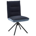 STUHL  in Flachgewebe Textil  - Blau/Schwarz, Design, Textil/Metall (49/93/59cm) - Dieter Knoll