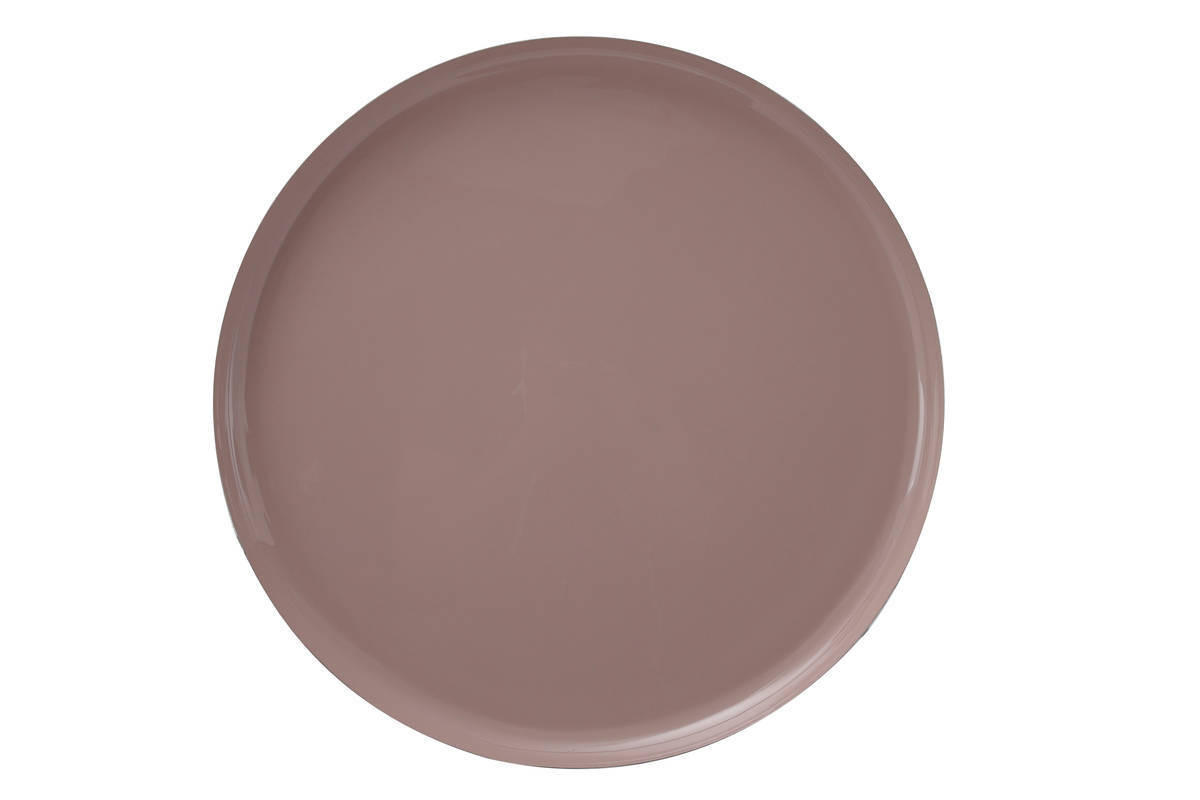 BEISTELLTISCH Silberfarben, Altrosa rund  - Silberfarben/Altrosa, Trend, Metall (50/52cm) - Kayoom