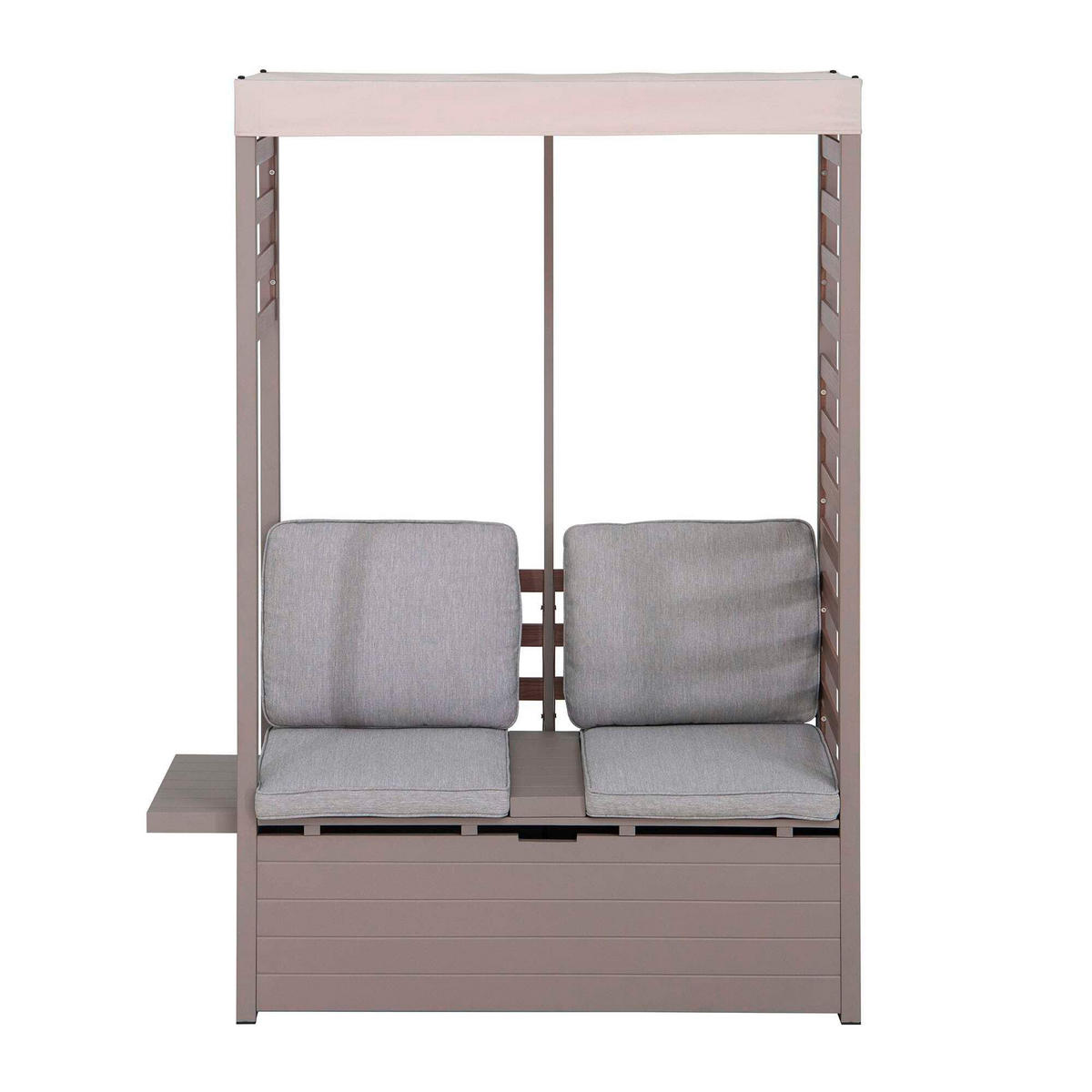 LOUNGEGARNITUR   146/191/56,5 cm Stahl  - Beige/Grau, Basics, Textil/Metall (146/191/56,5cm) - Modante