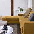 ECKSOFA in Webstoff Honig  165/257 cm  - Schwarz/Honig, Design, Kunststoff/Textil (165/257cm) - Xora