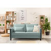 SCHLAFSOFA in Cord Schwarz, Hellblau  - Schwarz/Hellblau, Design, Holz/Textil (174/88/104cm) - Niels Andersson