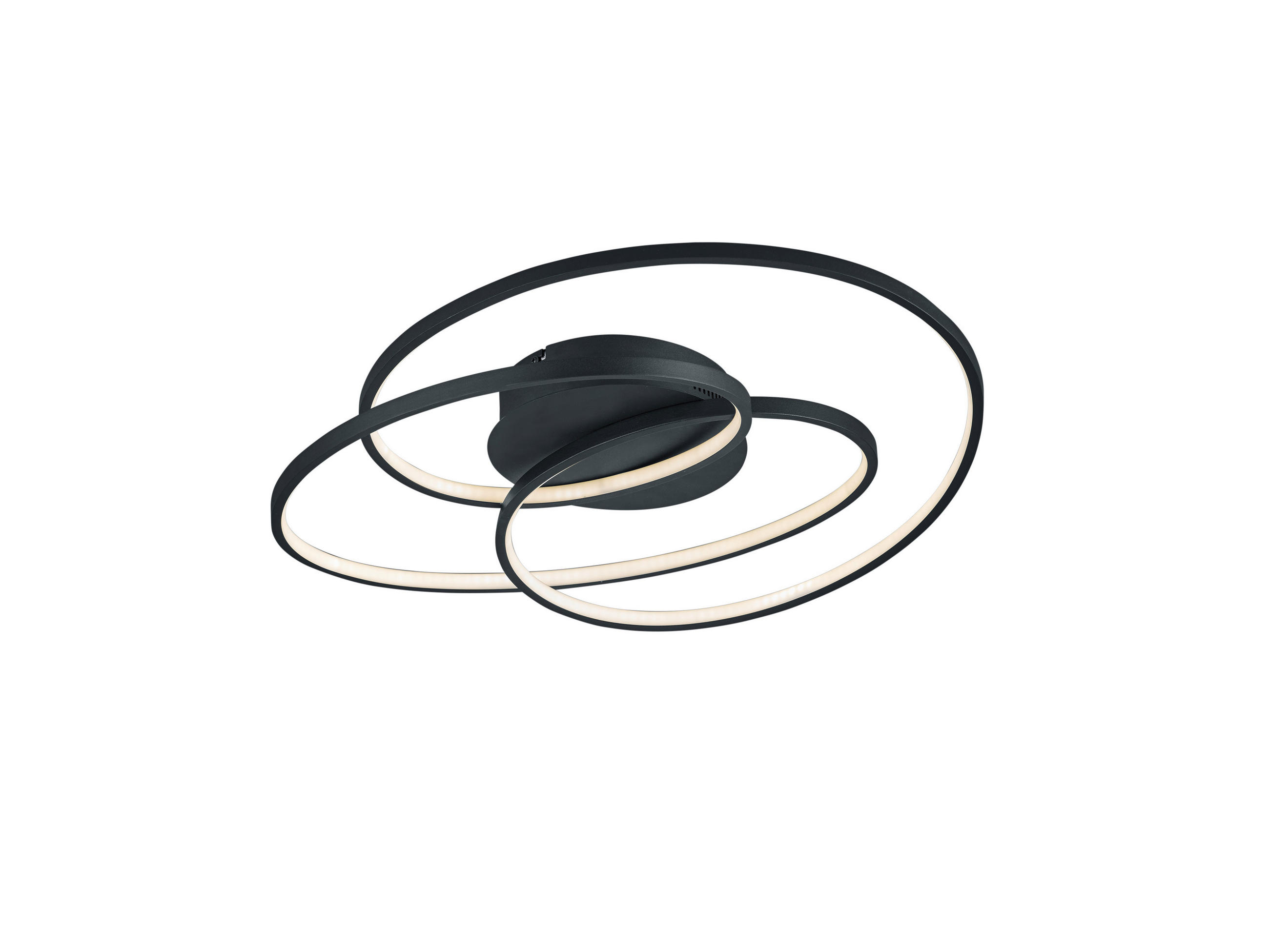 Trio Leuchten Led-Deckenleuchte Gale Schwarz 60x13.5x43 cm