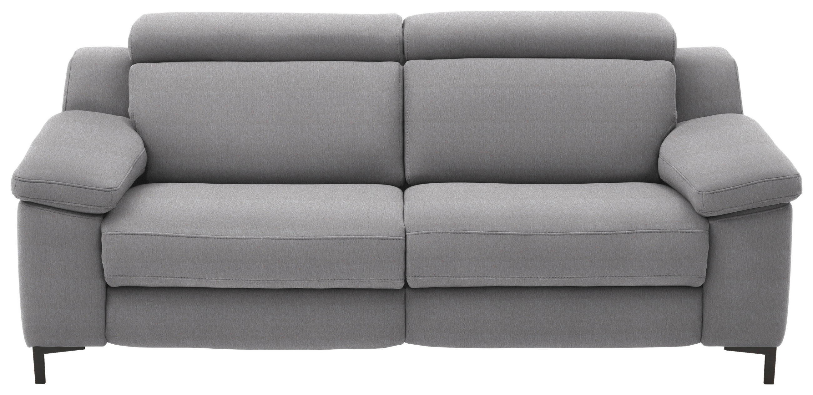 2,5-SITZER in Chenille Grau  - Schwarz/Grau, Design, Textil/Metall (188/84-104/104cm) - Valdera