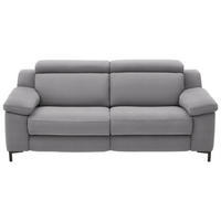 2,5-SITZER in Chenille Grau  - Schwarz/Grau, Design, Textil/Metall (188/84-104/104cm) - Valdera