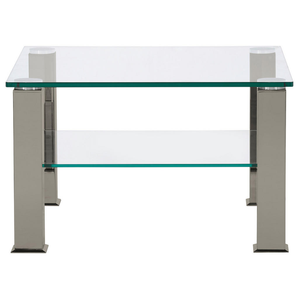 Thumbnail - Xxxl Couchtisch, Grau, Metall, Glas, quadratisch, eckig, 75x42.5x75 cm, Wohnzimmer, Wohnzimmertische, Couchtische, Couch...