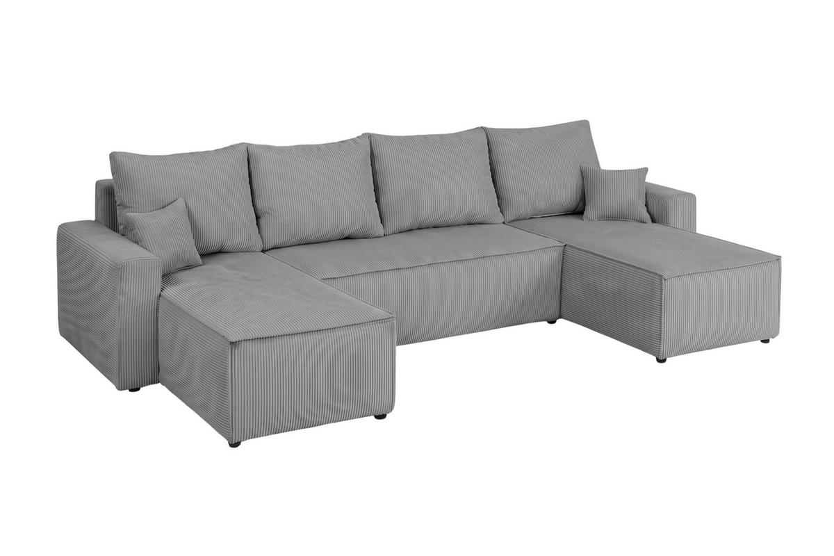 WOHNLANDSCHAFT nicht einzeln stellbar  SONJA-U Anthrazit  - Anthrazit/Schwarz, Design, Kunststoff/Textil (300/85/145cm) - P & B