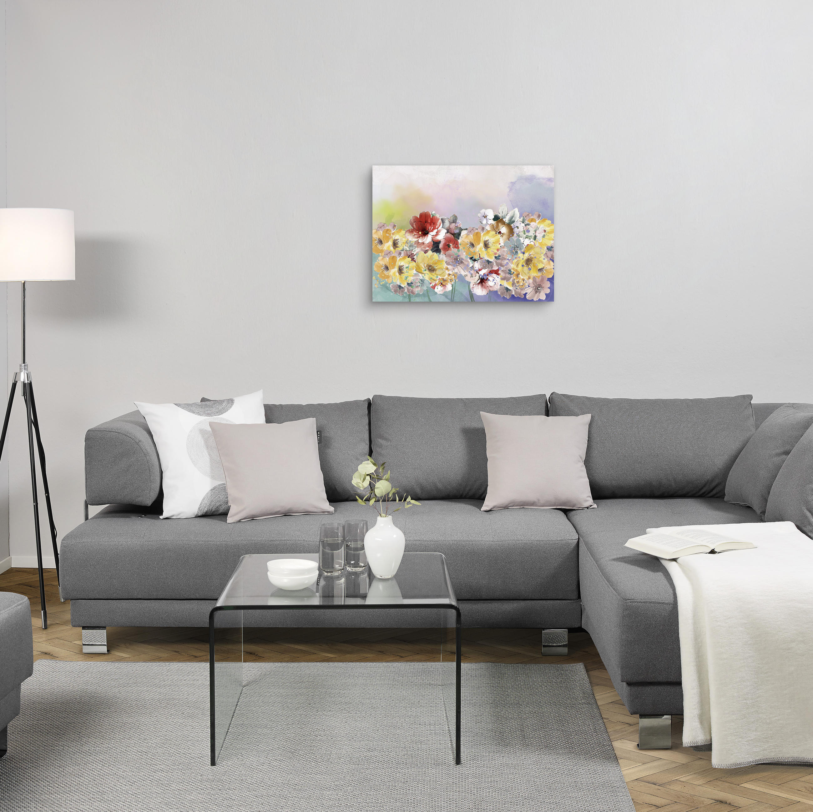 UMETNIŠKI POTISK  60/80 cm   - večbarvno, Basics, tekstil/les (60/80cm) - Monee