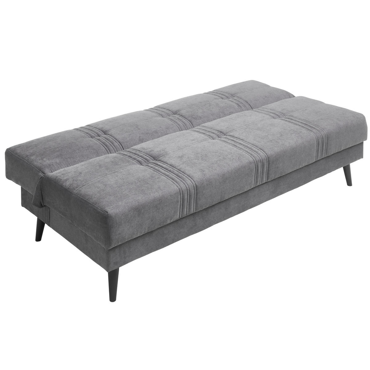 SCHLAFSOFA in Jacquard Grau  - Schwarz/Grau, MODERN, Holz/Textil (192/80/83cm) - Ti'me