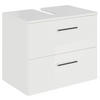WASCHBECKENUNTERSCHRANK 60/49,8/38,3 cm  - Chromfarben/Weiß Hochglanz, KONVENTIONELL, Holzwerkstoff/Metall (60/49,8/38,3cm) - Sadena