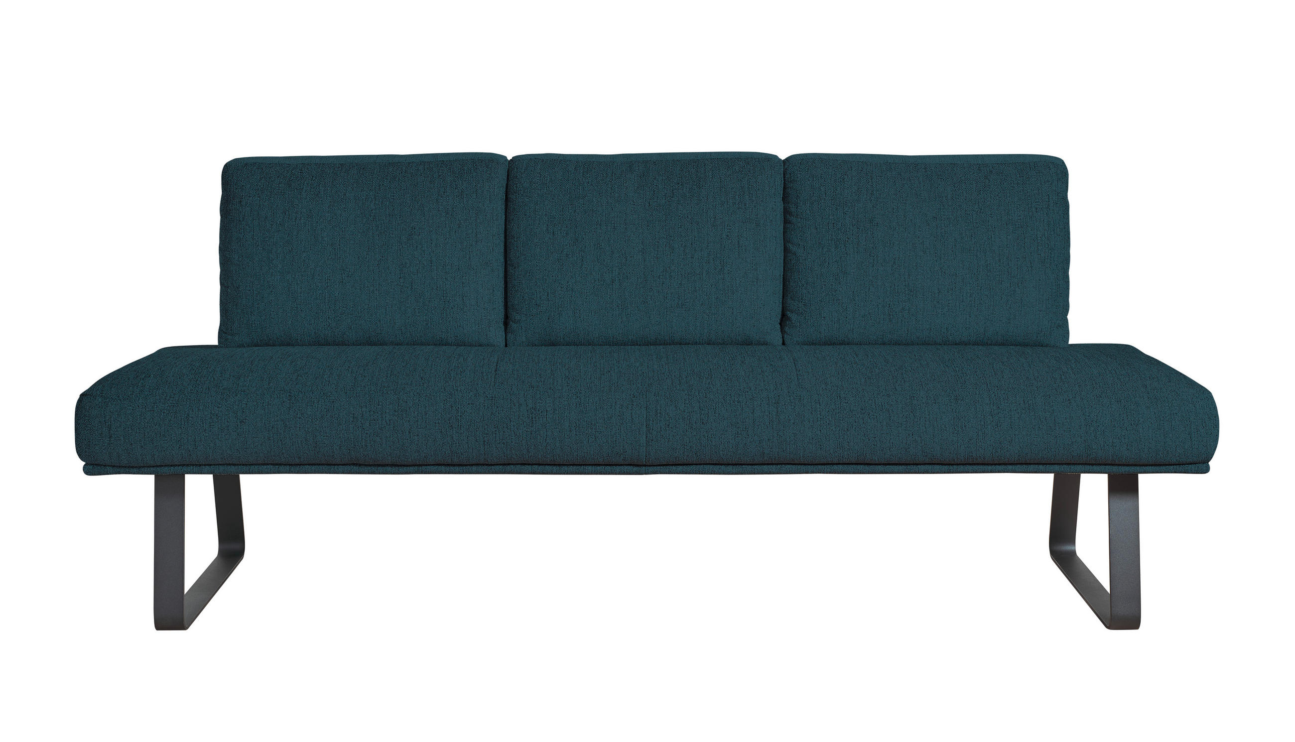 SITZBANK 209/92/78 cm  in Dunkelblau  - Schwarz/Dunkelblau, Design, Textil/Metall (209/92/78cm) - Dieter Knoll