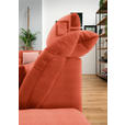 WOHNLANDSCHAFT in Mikrofaser Orange  - Chromfarben/Orange, Design, Kunststoff/Textil (211/350/204cm) - Xora