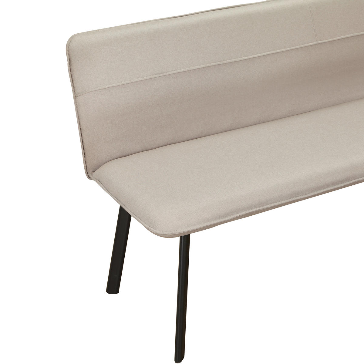 SITZBANK 160/79/56 cm Webstoff Weiß  - Schwarz/Weiß, Basics, Textil/Metall (160/79/56cm) - MID.YOU