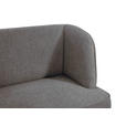 SITZBANK 205/91/66 cm Webstoff Anthrazit, Schwarz  - Anthrazit/Schwarz, Design, Textil/Metall (205/91/66cm) - Novel