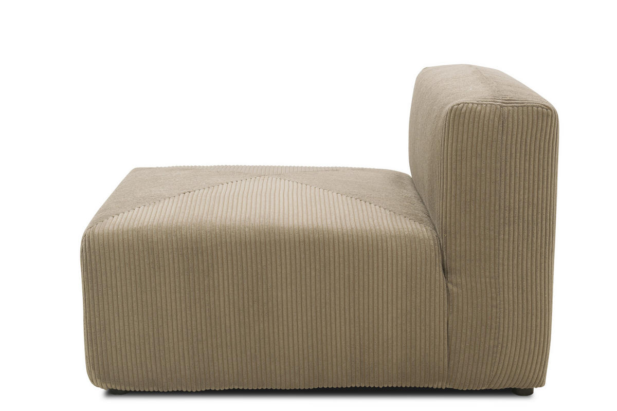 SOFAELEMENT Cord, Mikrofaser Schlammfarben  - Schlammfarben/Schwarz, Design, Kunststoff/Textil (85/69/108cm) - MID.YOU